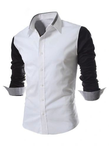 ITEM CODE SFSHIRT03 BLACK AND WHTE COTTON SHIRT FOR MEN