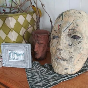 Gita Lloyd's works include painting and sculpture; sketching and drawing