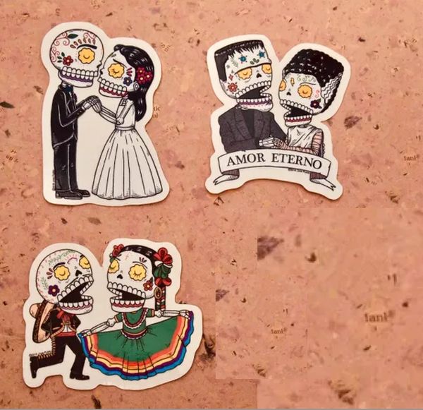 Calaveras stickers - Couples