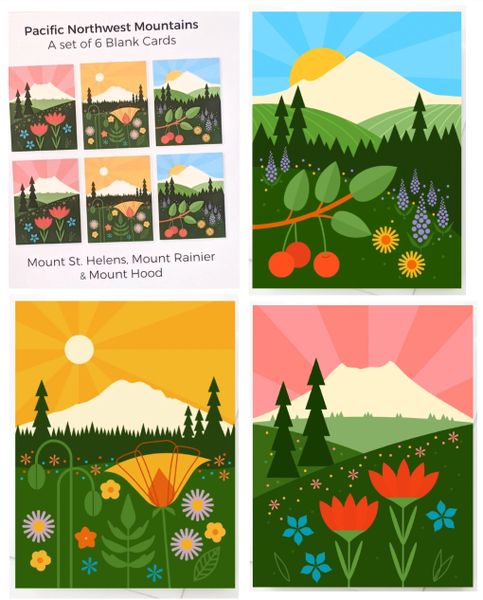 Pacific Northwest Mountain Cards