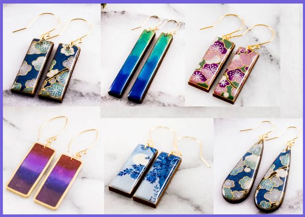 Japanese Paper Earrings