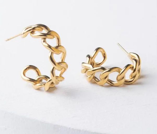 Chain Style Hoop Earrings