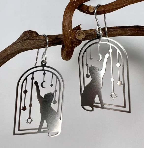 Night Cat Earrings
