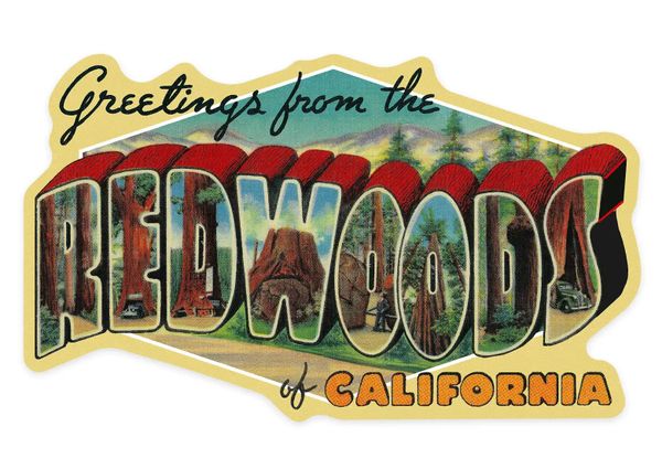 Redwood Greeting Sticker