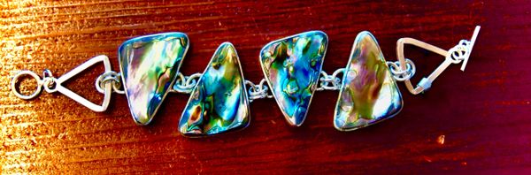 Chunky Abalone Link Bracelet