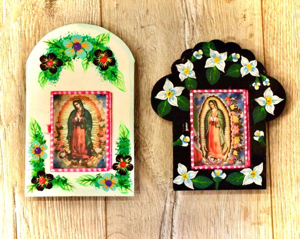Large Floral Nichos - Virgin of Guadalupe Image