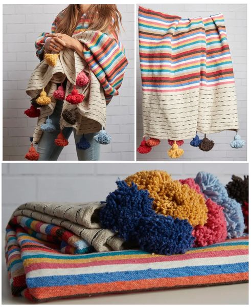 Moroccan Tassel Blanket