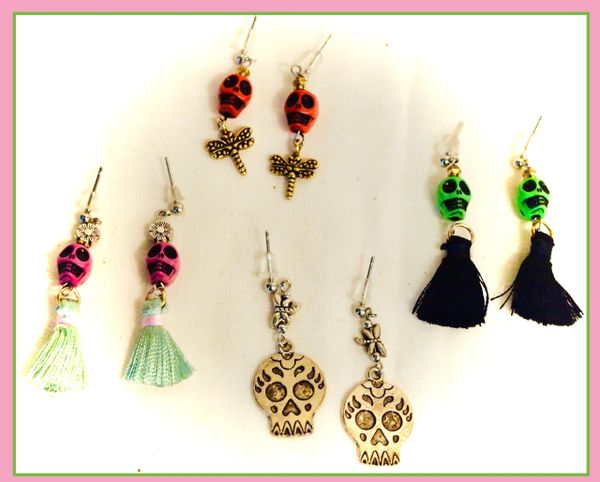 Calaveras Dangly Post Earrings