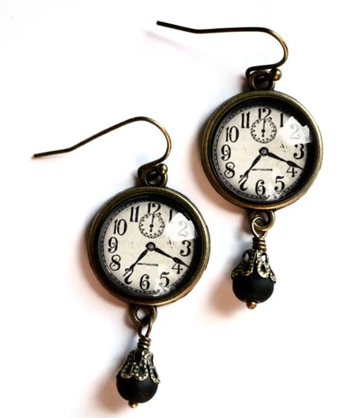 Watch Face Earrings