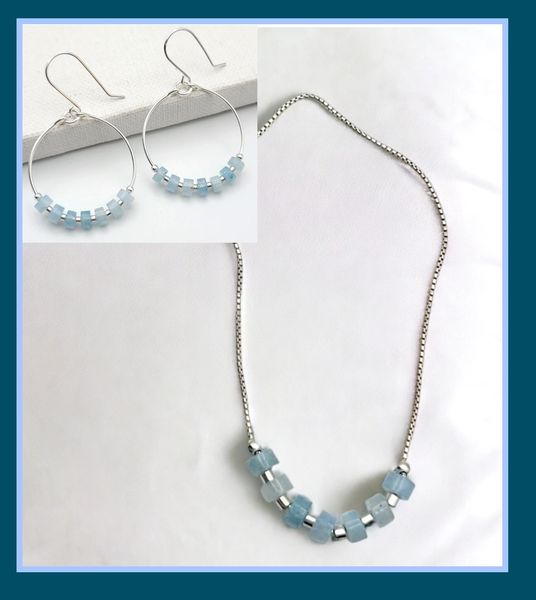 Silver and Aquamarine Jewelry