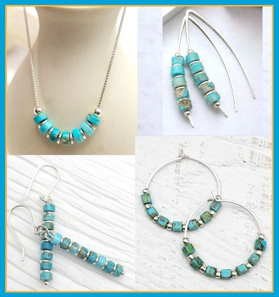 Contemporary Turquoise and Silver Jewelry