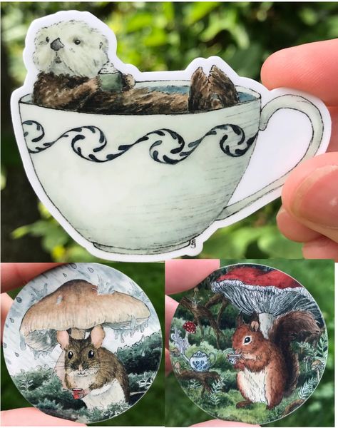 Stickers: Animals Having Tea