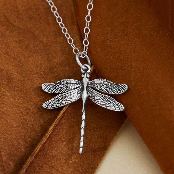 Silver Dragonfly Necklace