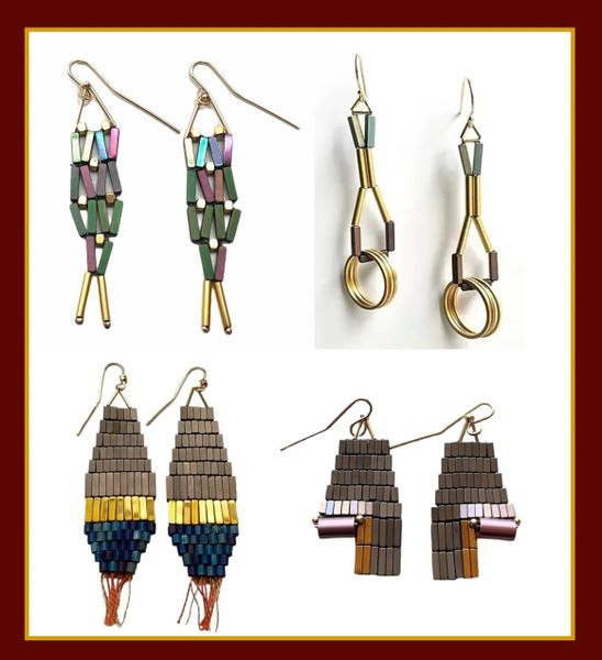 Hematite Beaded Earrings
