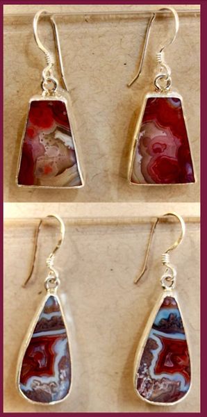 Crazy Lace Agate Earrings