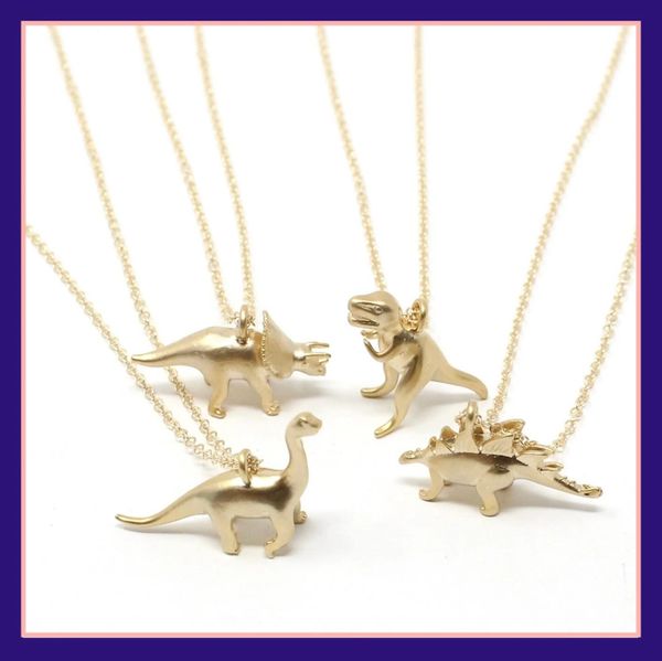 Dainty Gold Dinosaur Necklaces