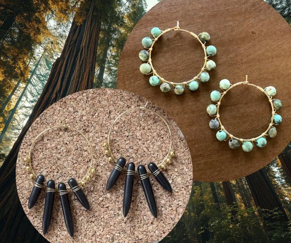 Gemstone Hoops