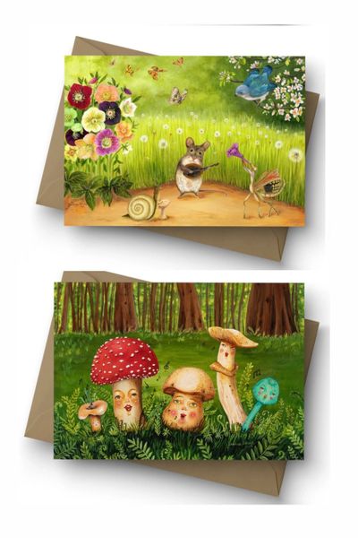 Lovely Beasties Blank Cards