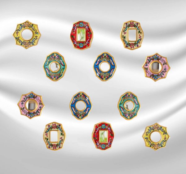 Reverse Painted Glass Mirrors (Tiny)