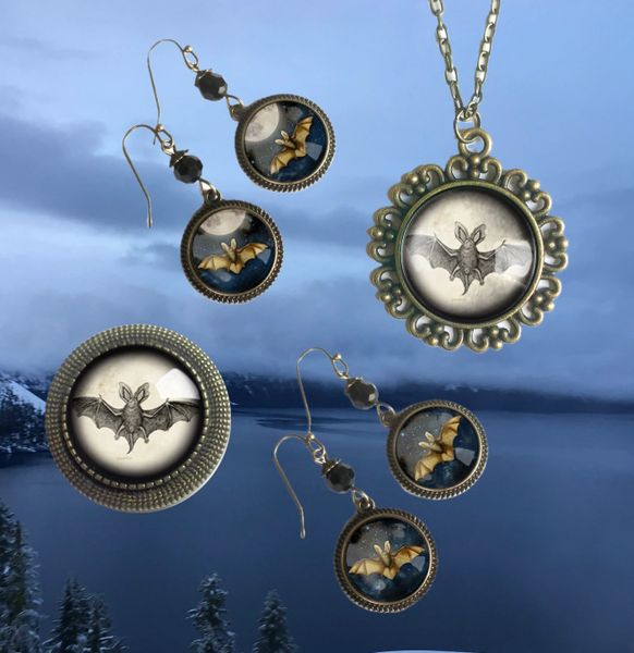 Cabochon Bat Jewelry