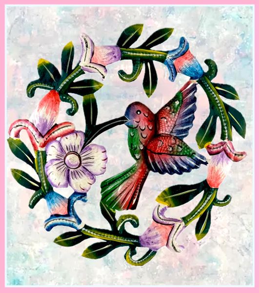 Hummingbird Floral Wreath - Haiti