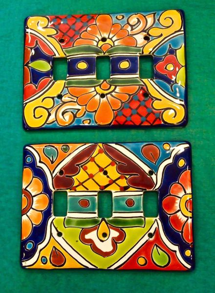 Talavera Switch Plate - triple