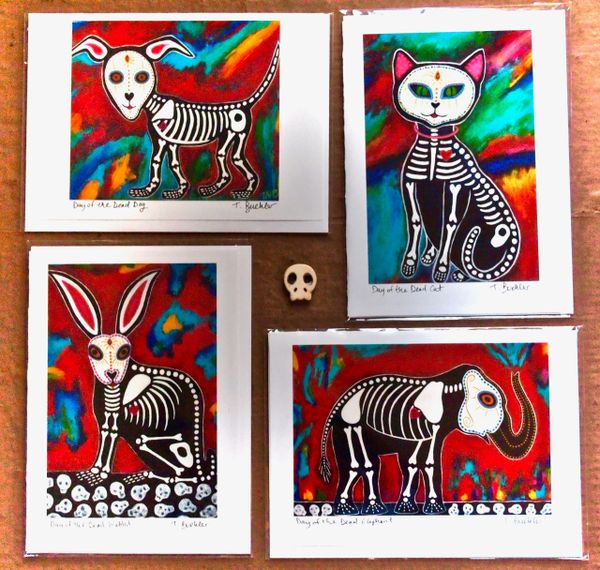 Animal Calaveras Greeting Cards