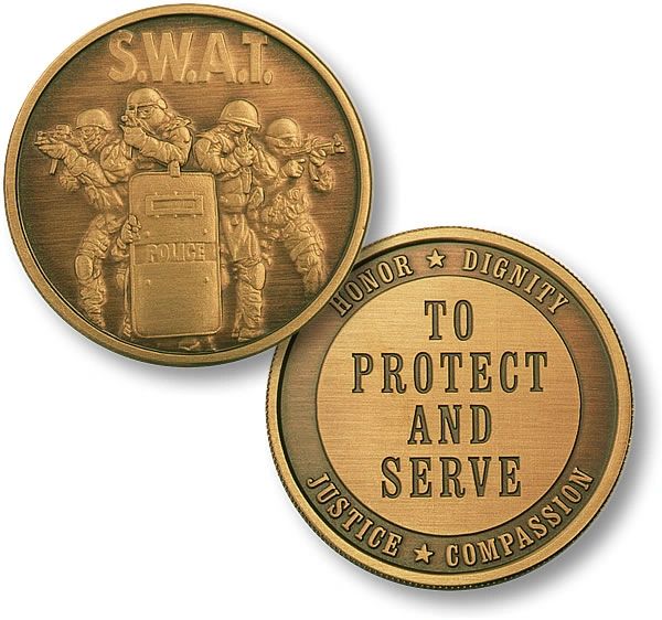 SWAT Protect Bronze Antique Coin | Magnetactical