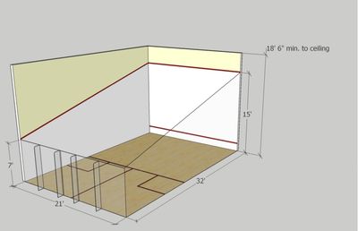 International Squash Singles Court