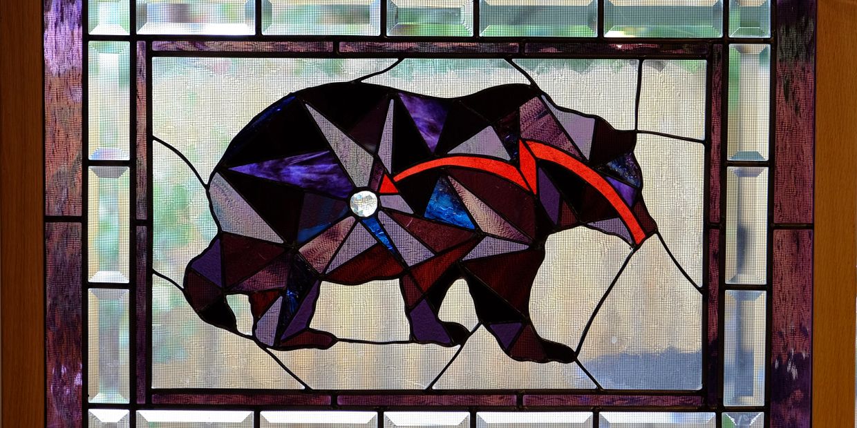 Purple Bear Stained Glass Studio is owned and operated by Ellen Higgerson. I recently retired from a
