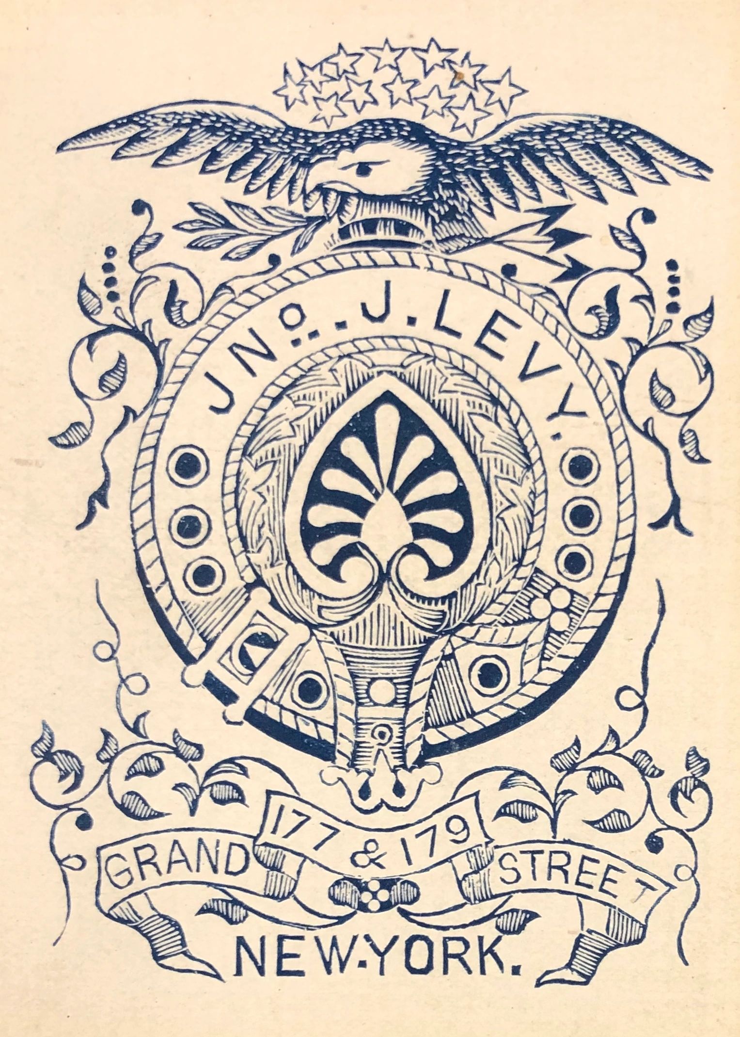 John J Levy - Playing Cards - Standard Eagle - Ace of Spades - circa 1870