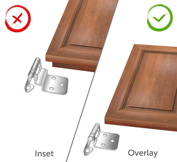 Self-Closing Decorative Berlin Modisch Overlay Cabinet Hinge 25 Pair 50 Units with Sound Dampening Door Bumpers Face Mount for Variable Overlay Kitchen Cabinet Doors Oil Rubbed Bronze Finish