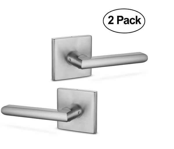 Berlin Modisch Dummy Lever Door Handle Pack of 2 Slim Square Non