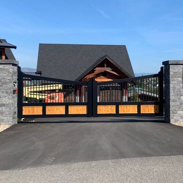 Ornamental gate, ornamental fencing, power gate, automated gate