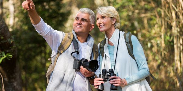 Elder Senior Couple Enjoying Outdoors