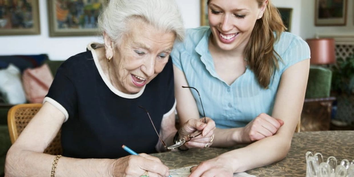 Elder Parent Enjoying Time with Daughter