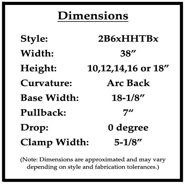 2B6xHHTBx..... 11/2" Round Tube Bagger Handlebar with Arched Back