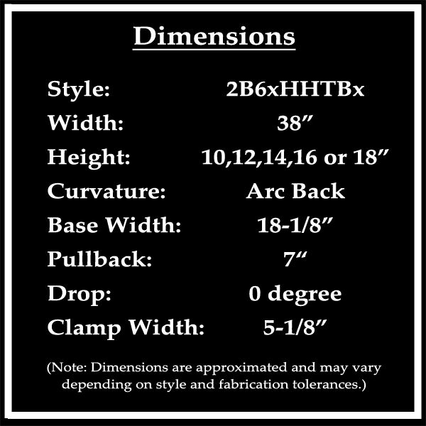 2B6xHHTBx..... 11/2" Round Tube Bagger Handlebar with Arched Back