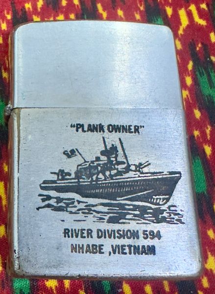 Vietnam War -US Military Navy Ship "River Division 594 Nhabe,Vietnam " Zippo Lighter