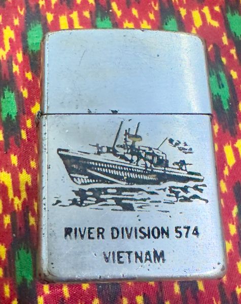 Vietnam War -US Military Navy Ship " River Division 574 nhabe,Vietnam " Zippo Lighter