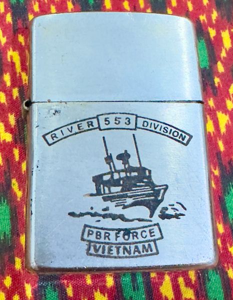 Vietnam War -US Military Navy Ship " River Division 553 PBR FORCEVietnam " Zippo Lighter