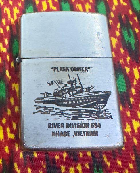 Vietnam War -US Military Navy Ship "River Division 594 Nhabe,Vietnam " Zippo Lighter