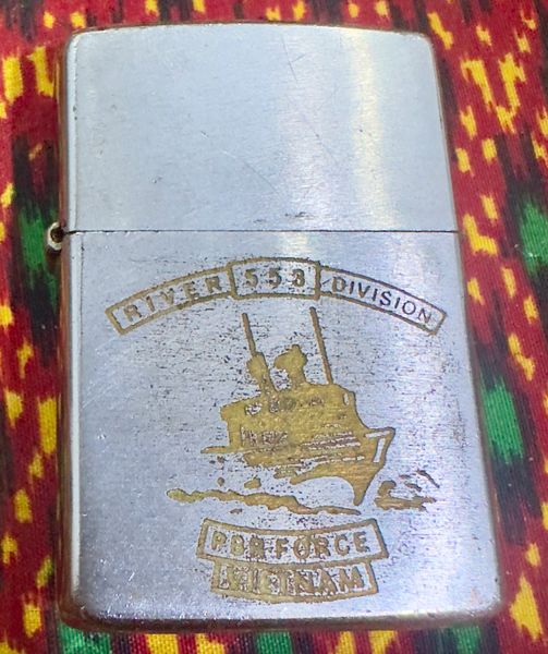 Vietnam War -US Military Navy Ship " River Division 553 PBR FORCE Vietnam " Zippo Lighter