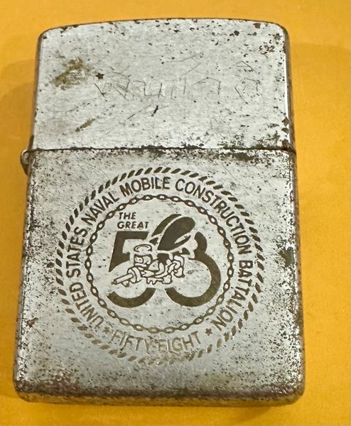 Vietnam War - US Military United States Naval Mobile Construction Battalion * Fifty Eight * Zippo Lighter