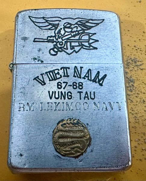 Vietnam War - US Military Navy Seals “ RM LEKIMCO NAVY “ Vietnam Dragon Dysnaty Zippo Lighter