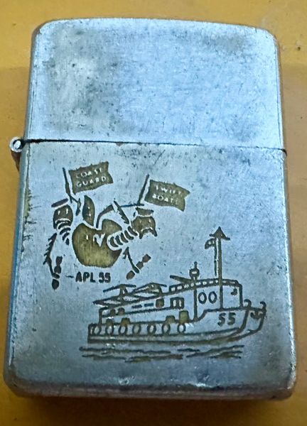 Vietnam War - US Military Navy Coast Guard APL 55 Zippo Lighter