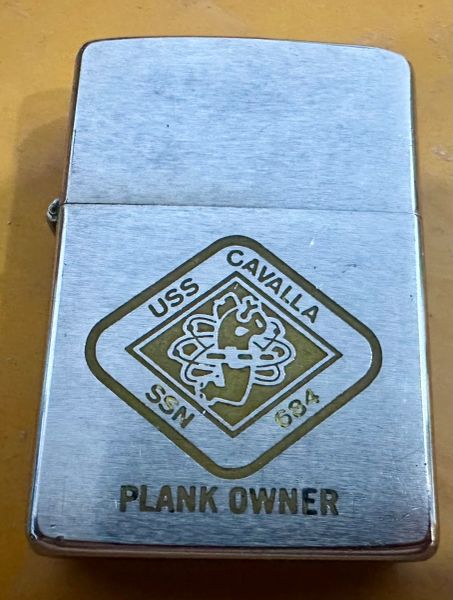 Vietnam War -US Military Navy “ Plank Owner “ USS Cavalla SSN 684 Zippo Lighter