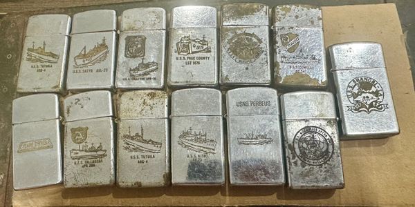 Vietnam War - US Military Navy USS Mini Zippo Lighter (13pcs)