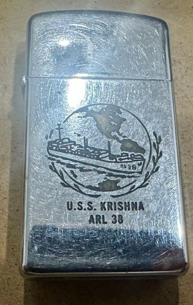 Vietnam War - US Military Navy USS Krishna ARL 38 Zippo Lighter Mini