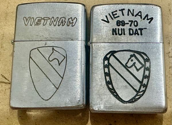 Vietnam War - US Military 1st Calvary Division Zippo Lighter (2Pcs)